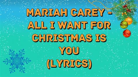 mariah carey christmas lyrics